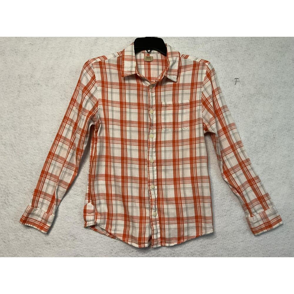 True‎ Craft Shirt Women/ JR Large Plaid Button Down Long Sleeve Casual Top